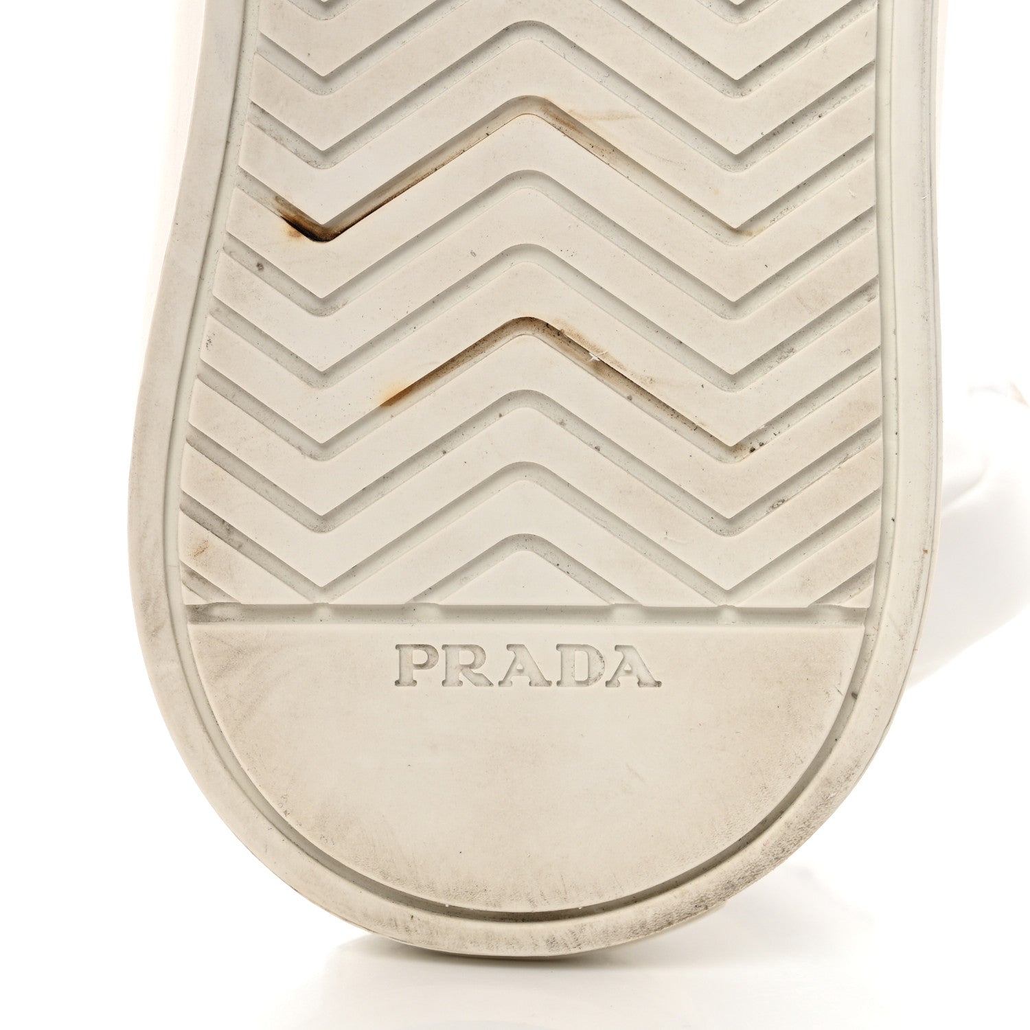 Prada Re-Nylon Gabardine Metal Triangle Logo Wheel Pouch Pocket High Top Sneakers 38.5 White 9 of 9