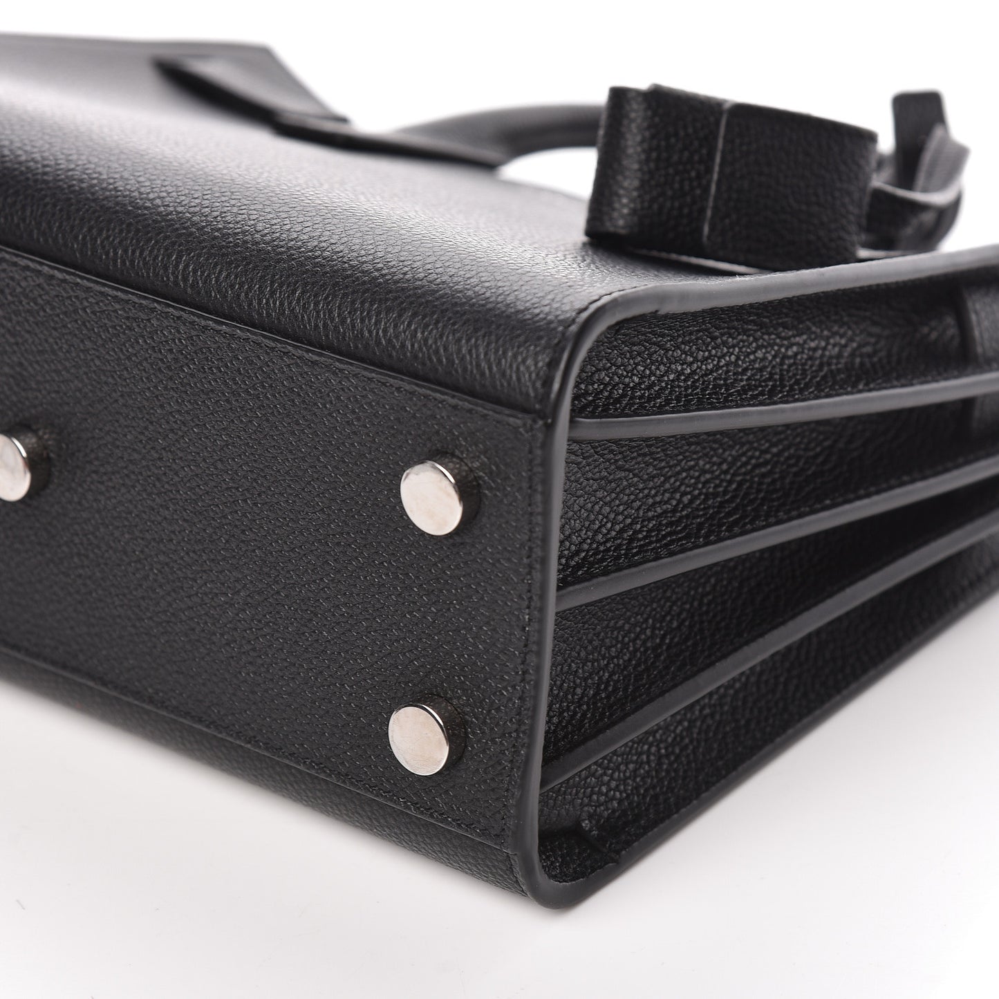 Grained Calfskin Nano Sac De Jour Black