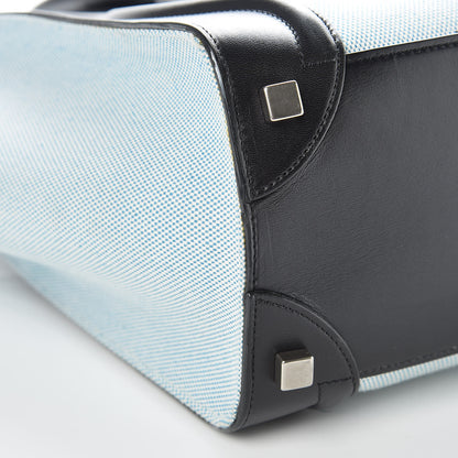 Celine Textile Smooth Calfskin Micro Bi-Color Luggage Blue 13 of 14