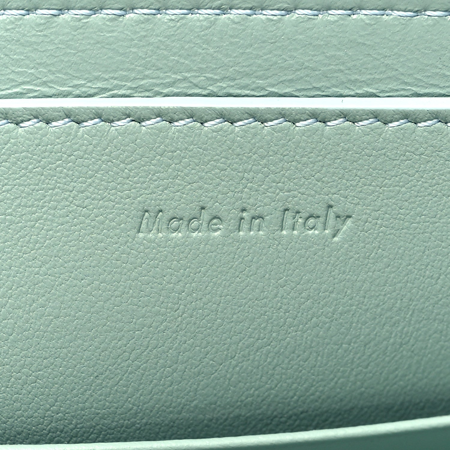 Celine Cloudy Lambskin Solo Zip Pouch Celadon 6 of 10