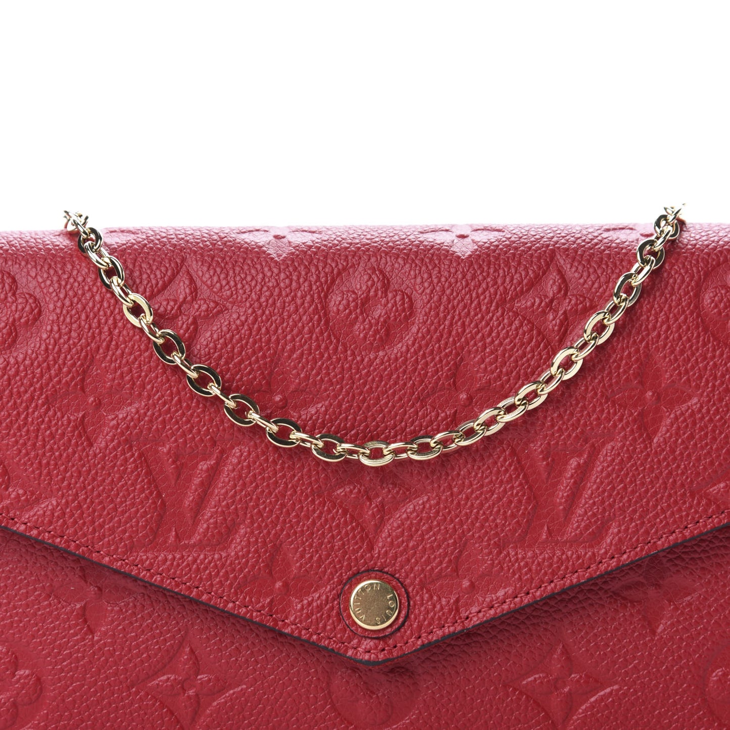 Empreinte Pochette Felicie Chain Wallet Scarlet
