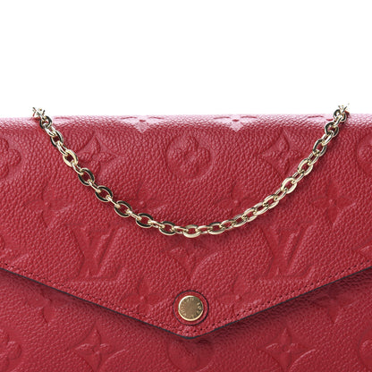 Louis Vuitton Empreinte Pochette Felicie Chain Wallet Scarlet 11 of 11