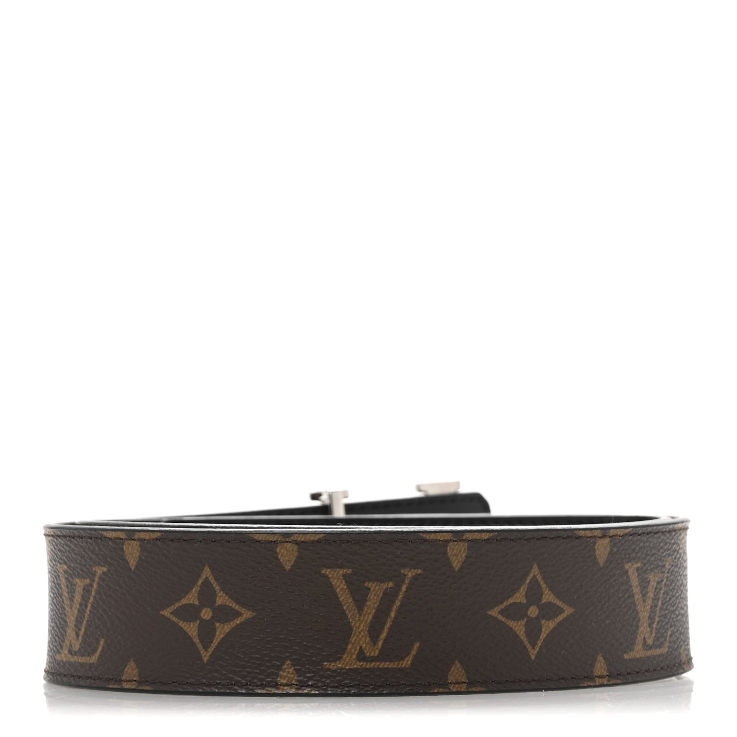 Calfskin Monogram 40mm LV Initiales Reversible Belt 80 32 Black