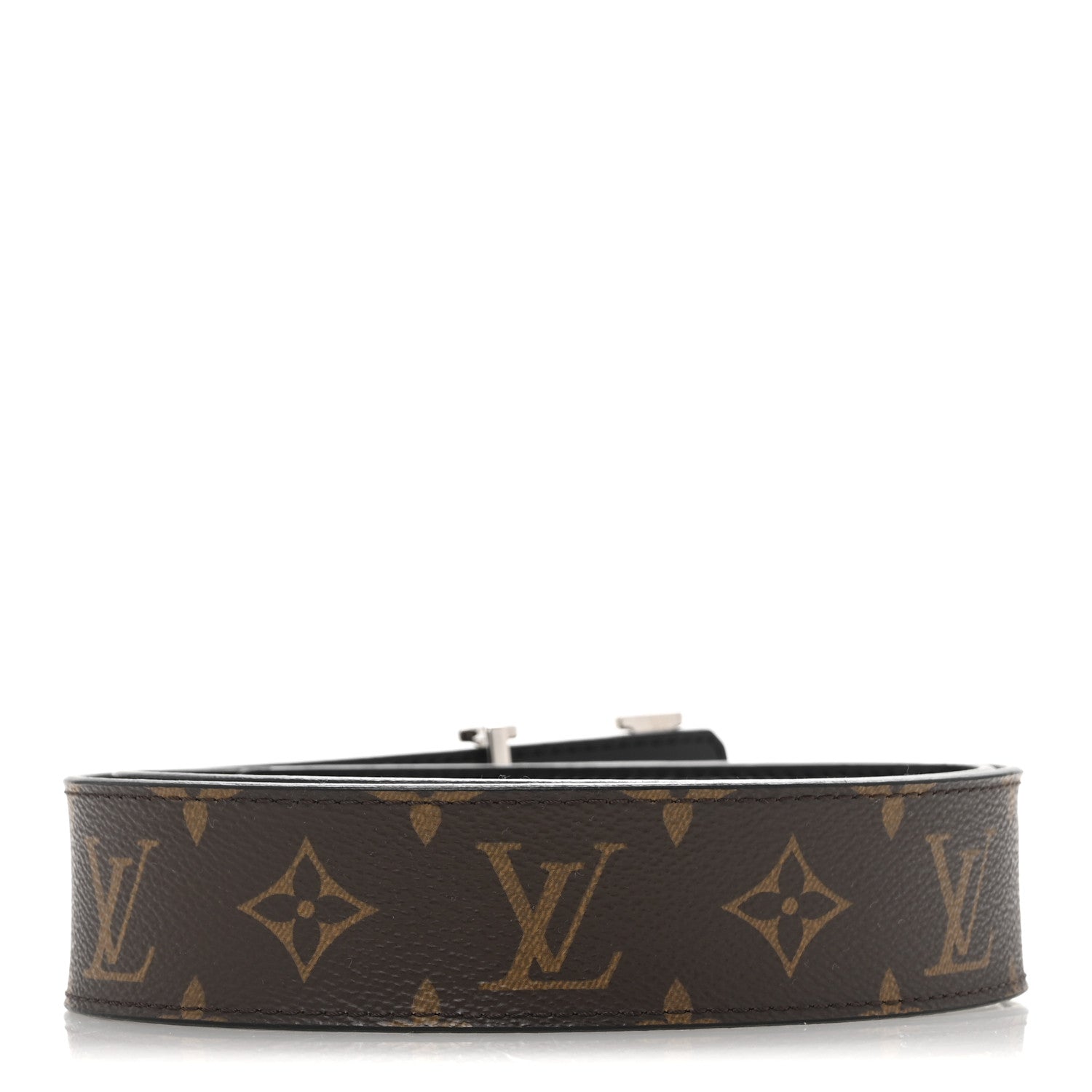 Louis Vuitton Calfskin Monogram 40mm LV Initiales Reversible Belt 80 32 Black 2 of 9