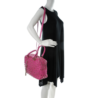 Versace Nappa Barocco Quilted Studded Vanitas Demetra Fuchsia 2 of 7