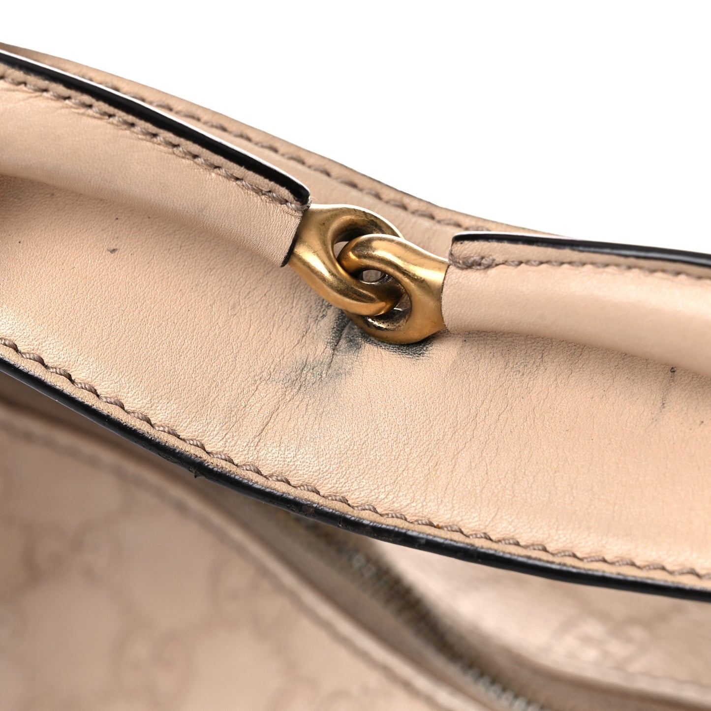 Guccissima Medium Horsebit Chain Hobo Winter Rose