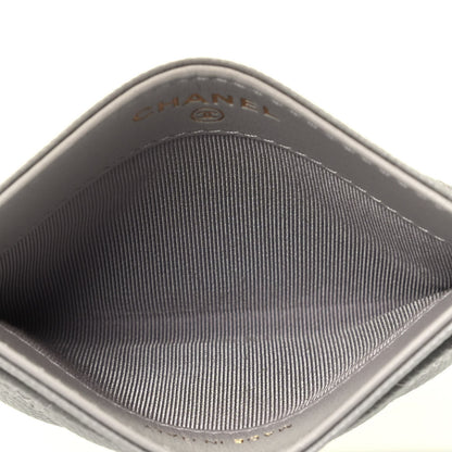 Chanel Caviar Quilted Card Holder Grey 3 of 3