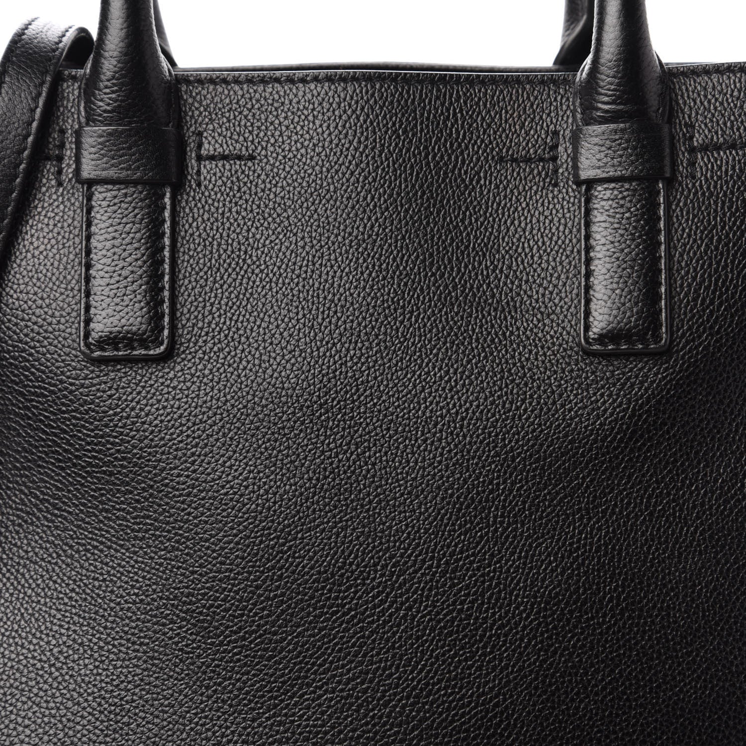 Tom Ford Pebbled Calfskin Medium Jennifer Zip Tote Black 9 of 10