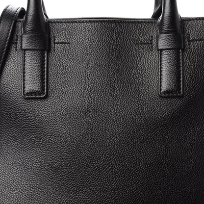 Tom Ford Pebbled Calfskin Medium Jennifer Zip Tote Black 9 of 10