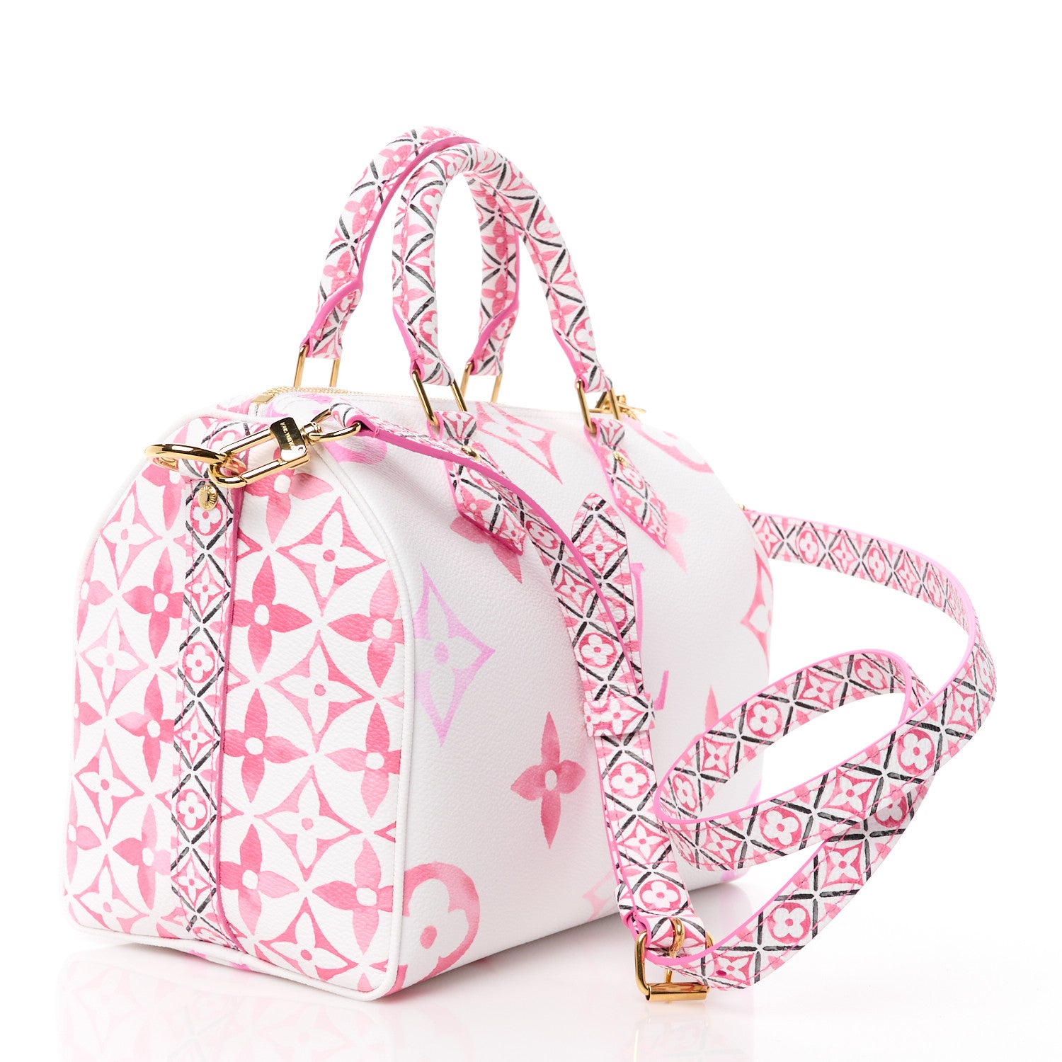 Louis Vuitton Monogram Giant By The Pool 2.0 Speedy Bandouliere 25 Rose 3 of 12
