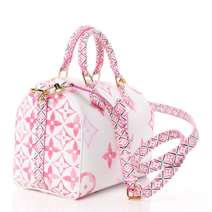 Louis Vuitton Monogram Giant By The Pool 2.0 Speedy Bandouliere 25 Rose 3 of 12
