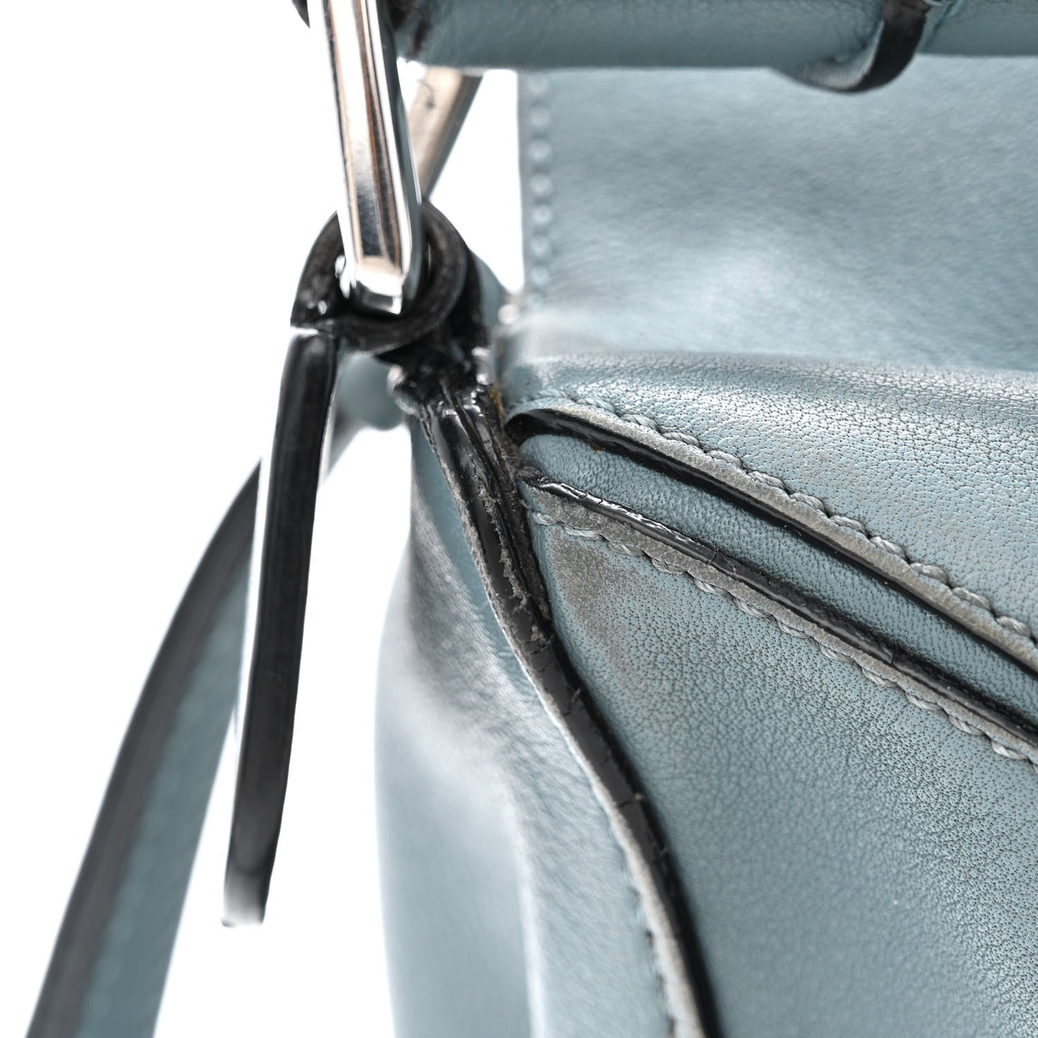 Loewe Calfskin Small Puzzle Bag Stone Blue 15 of 18