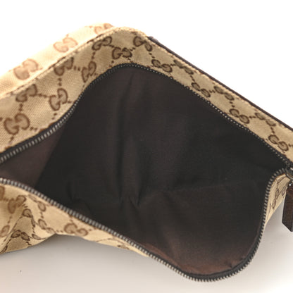 Gucci GG Monogram Web Double Pocket Belt Bag Dark Brown 6 of 10