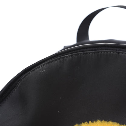 Fendi Nylon Shearling Vitello Elite Lightbulb Backpack Black Narciso 7 of 11