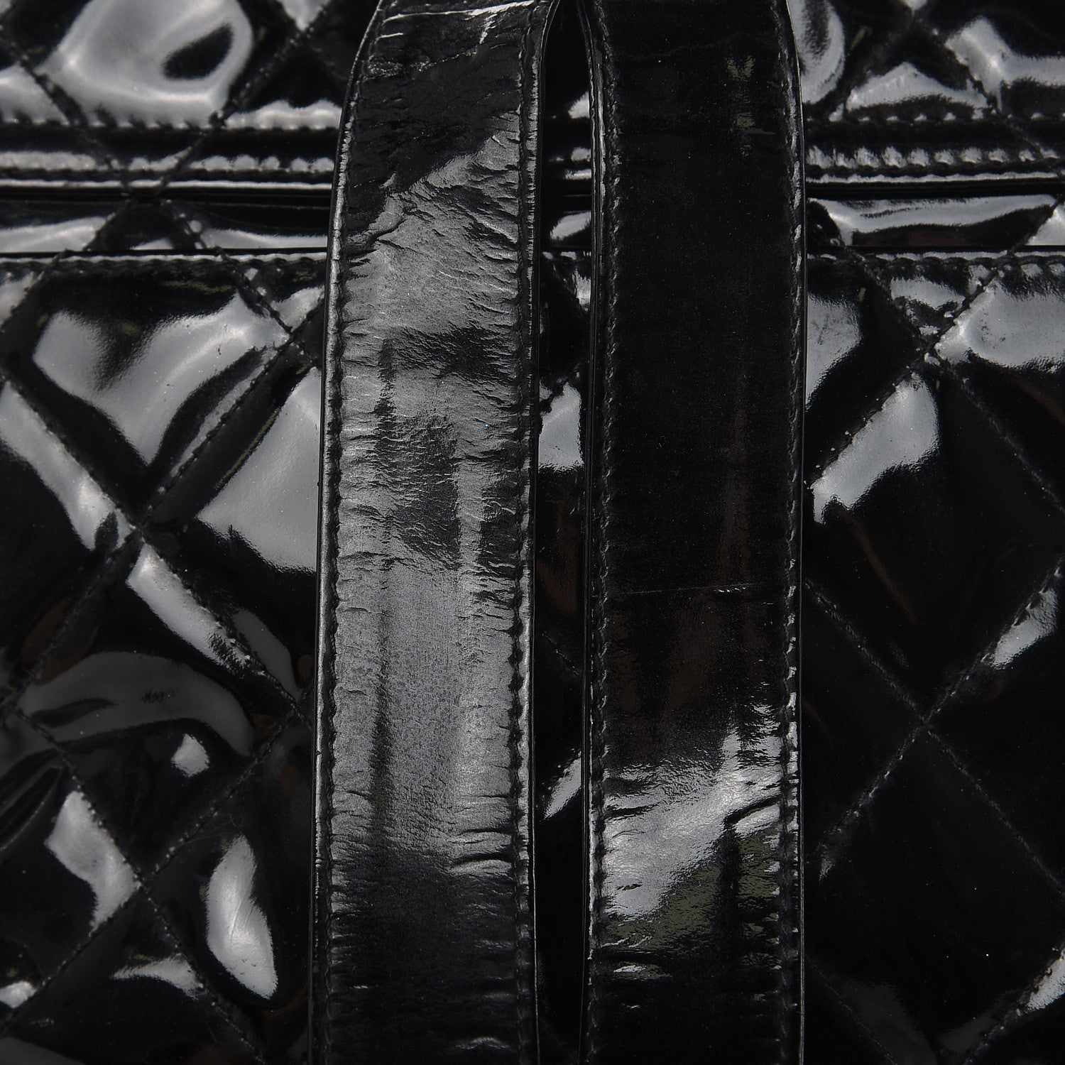 Chanel Patent Quilted Backpack Black 12 of 17