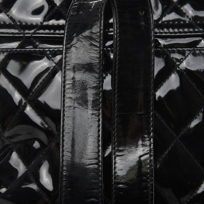 Chanel Patent Quilted Backpack Black 12 of 17