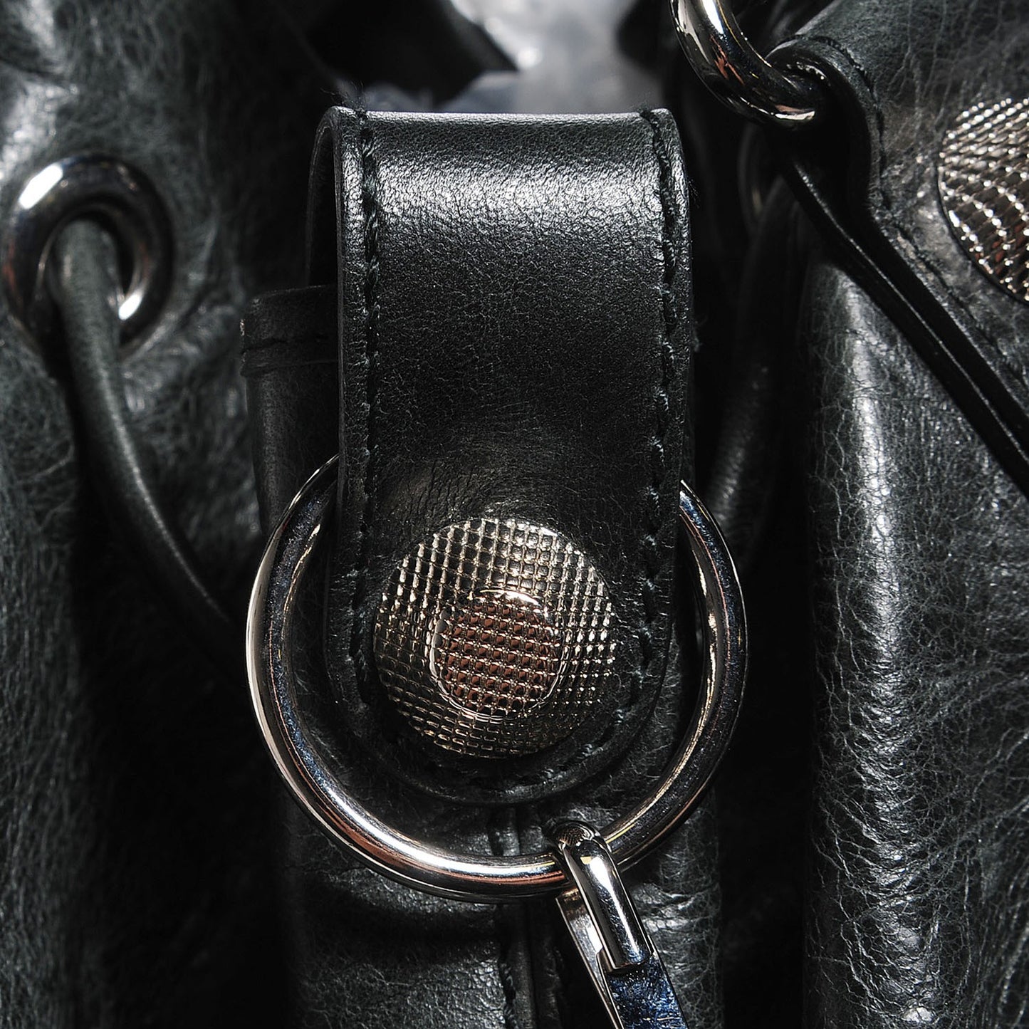 Agneau Giant 21 Silver Hardware Pompon Black