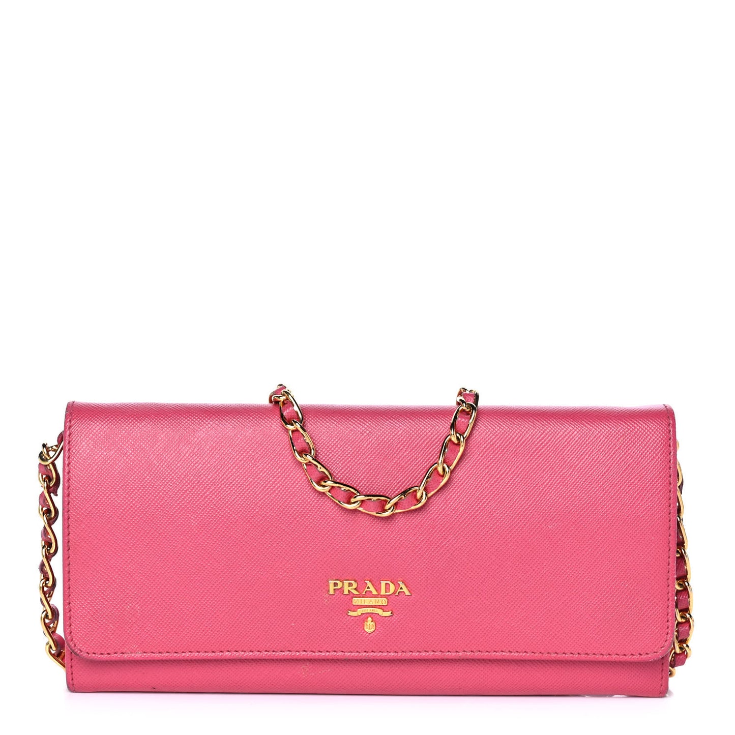 Saffiano Metal Oro Chain Wallet Ibisco