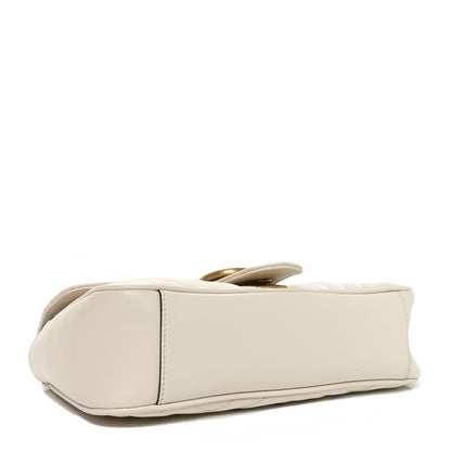 Gucci Calfskin Matelasse Small GG Marmont Shoulder Bag  White 4 of 10