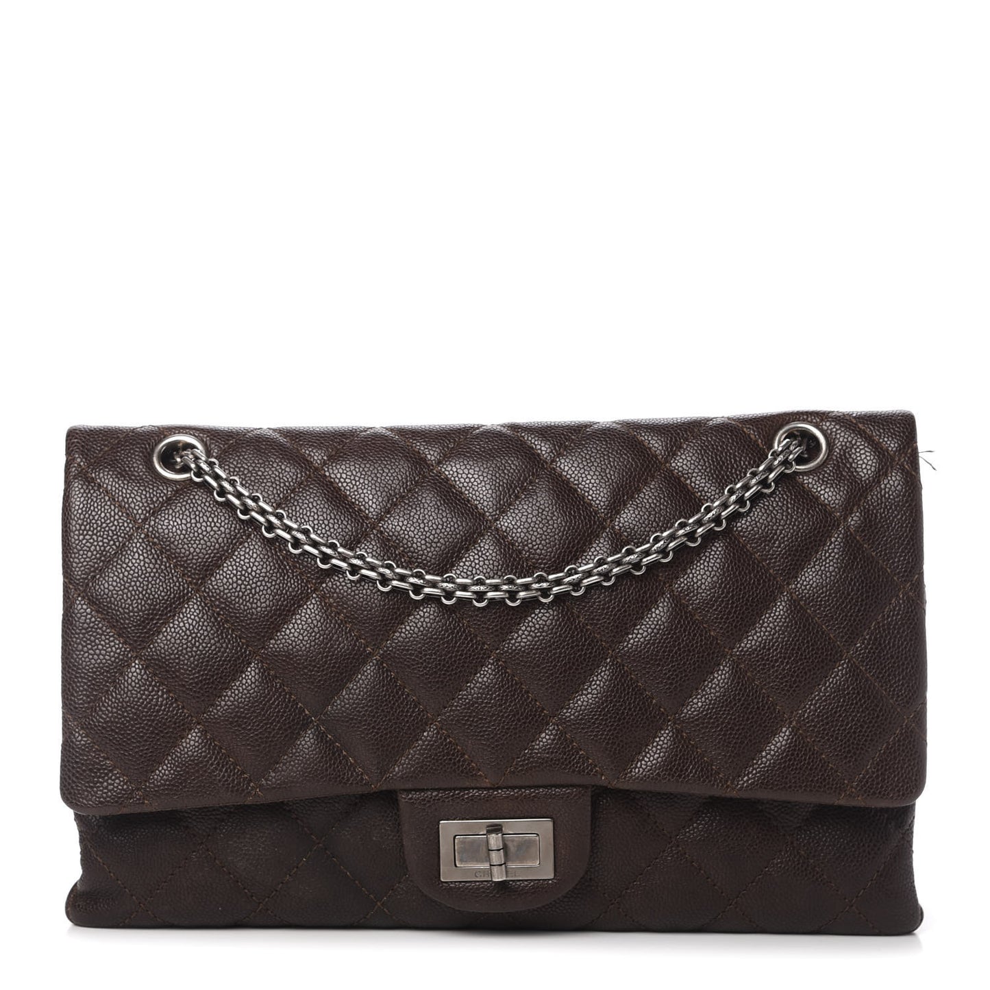 Caviar Quilted 2.55 Reissue 227 Flap Dark Brown