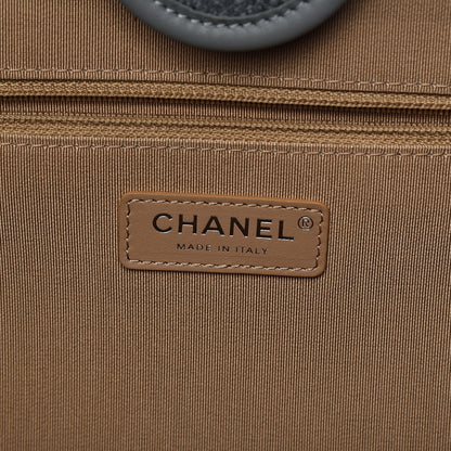 Chanel Wool Felt Large Deauville Tote Grey Beige 6 of 11