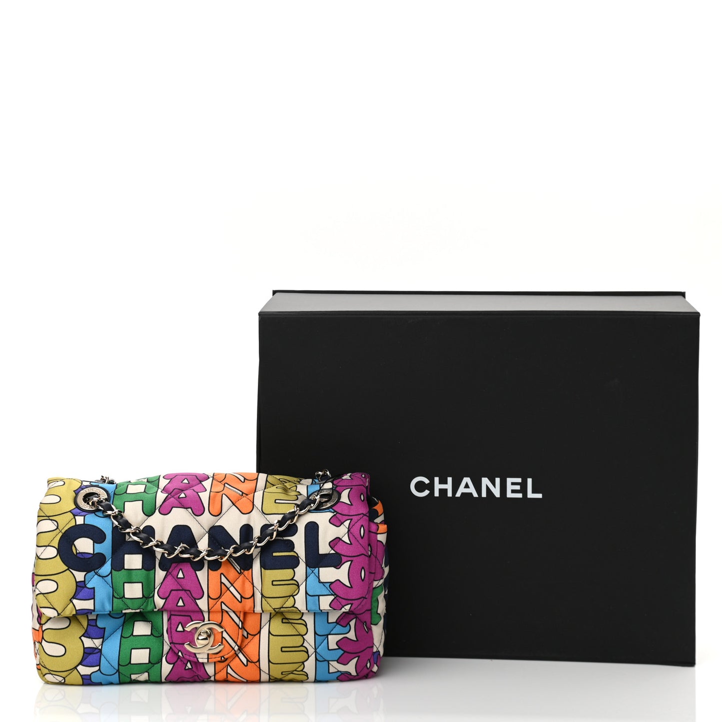 Printed Silk CC Small Single Flap Multicolor