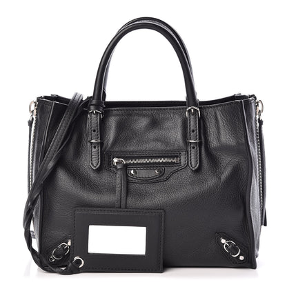 Balenciaga Grained Calfskin Papier Mini A4 Zip Around Tote Black 1 of 10