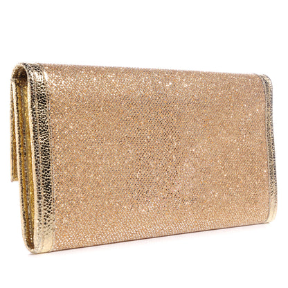Jimmy Choo Glitter Fabric Reese Clutch Wallet Metallic 2 of 11