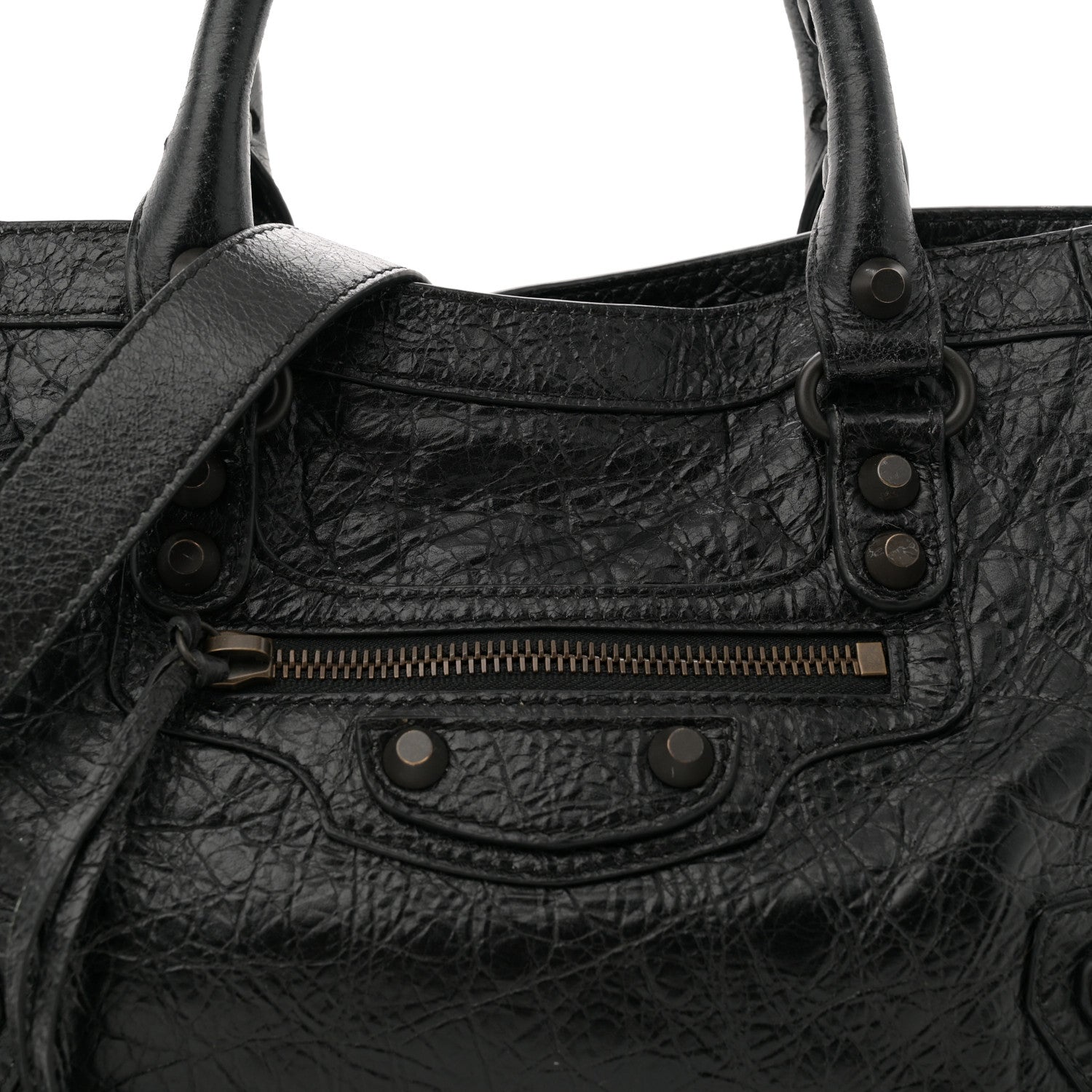 Balenciaga Agneau Arena Classic Hardware Small Le City Black 8 of 13