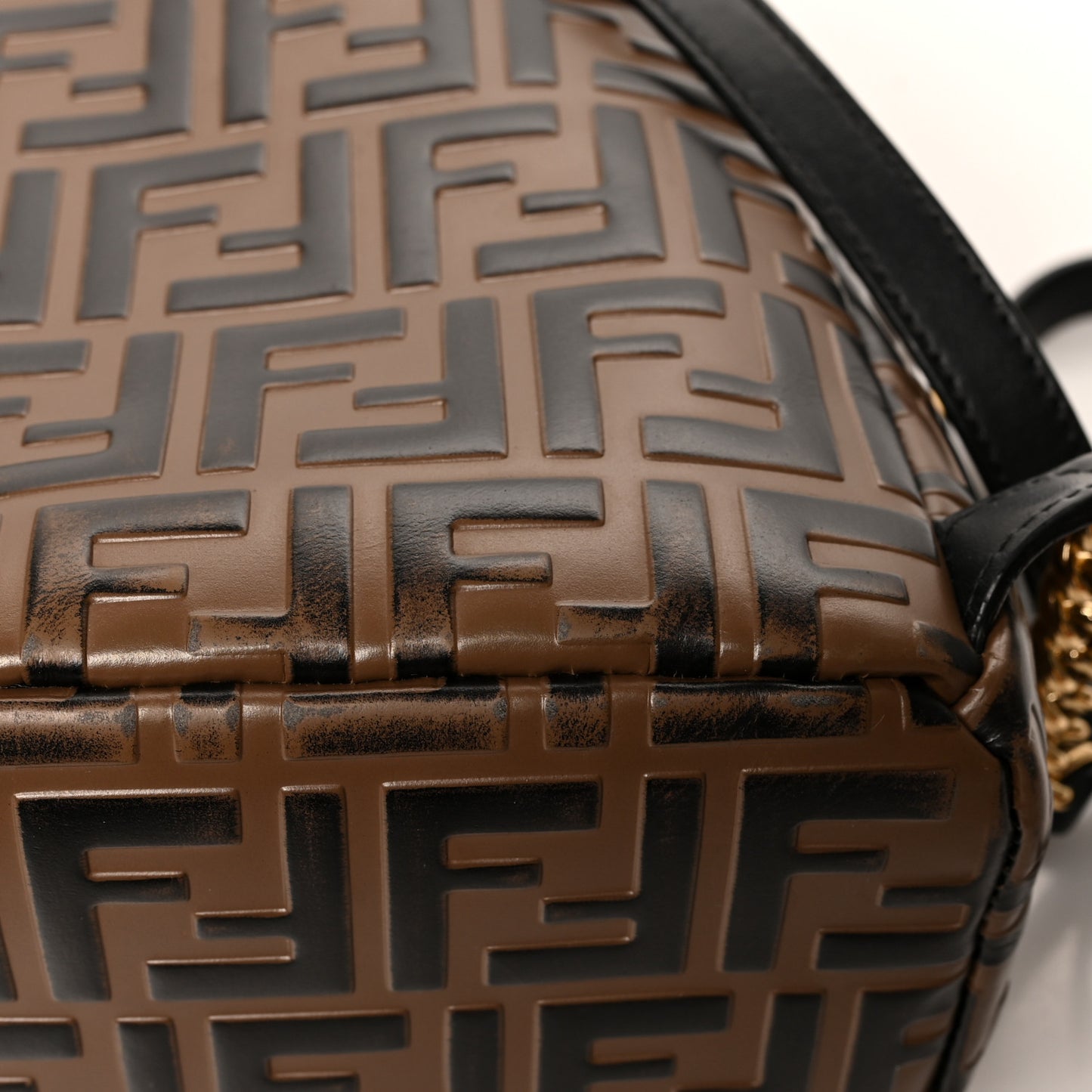 Vitello Bi-Color FF 1974 Embossed Mini Backpack Maya Black