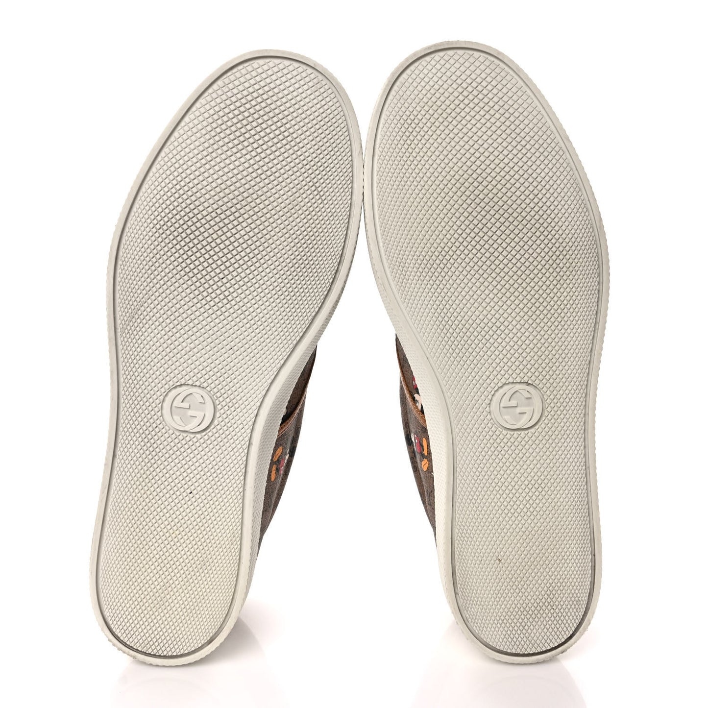 X DISNEY Mini Vintage GG Supreme Monogram Mickey Mouse Mens Slip-On Sneakers 9 Beige Vintage Sun Oil