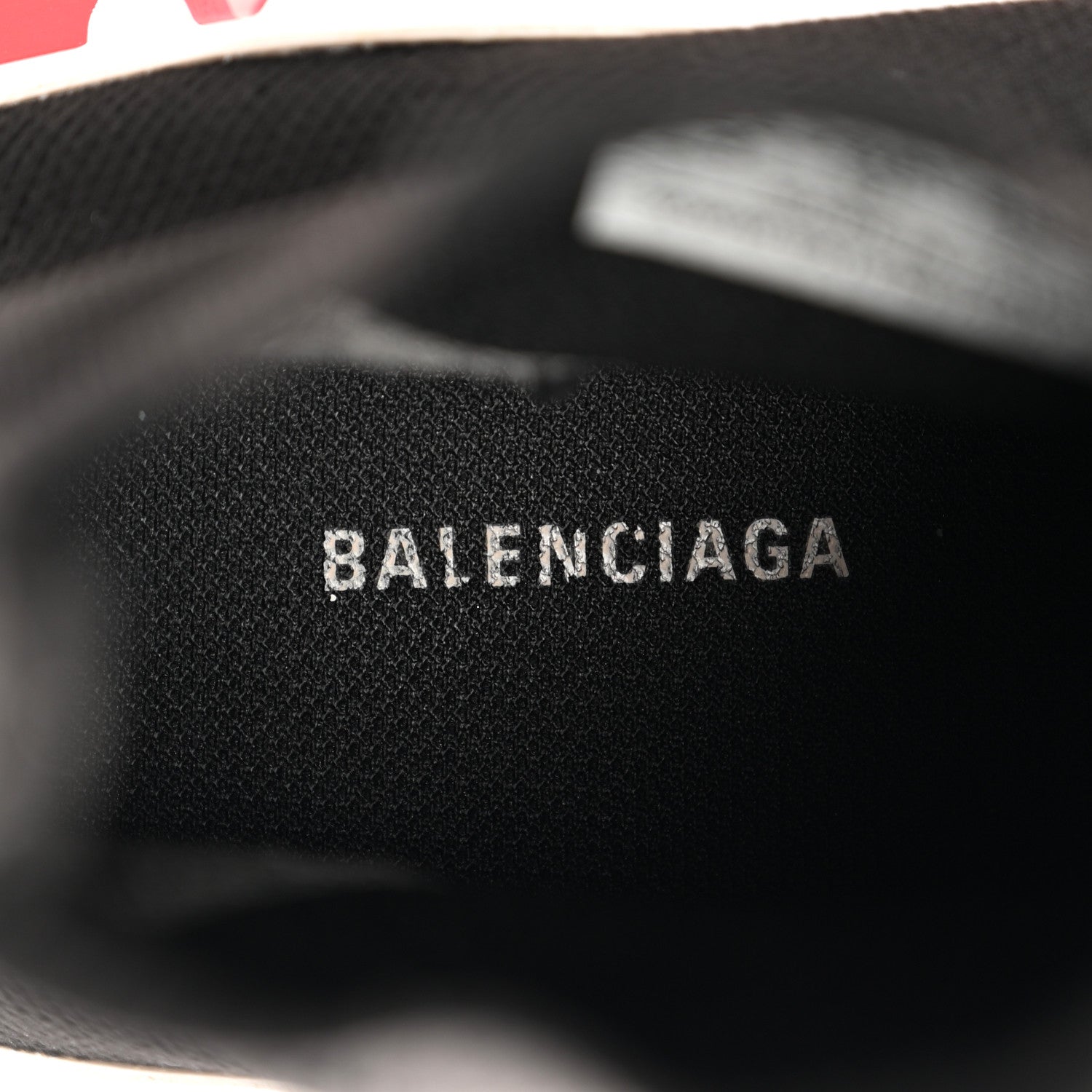 Balenciaga Neoprene Knit Womens Speed Graffiti Sneakers 37 Black White Red 7 of 16