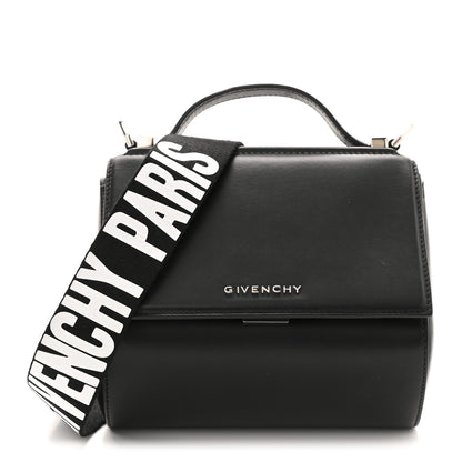 Givenchy Calfskin Mini Pandora Box Logo Strap Crossbody Bag Black 1 of 11