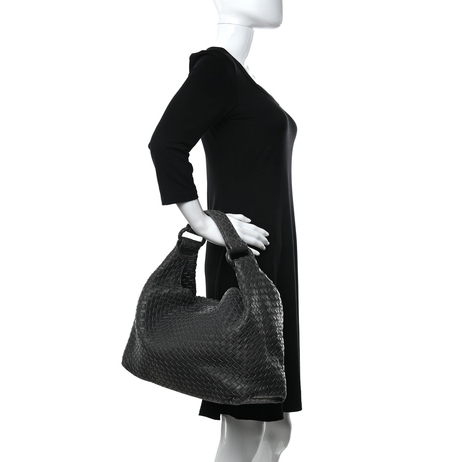 Bottega Veneta Nappa Intrecciato Sloane Hobo Ferro Gray 2 of 11