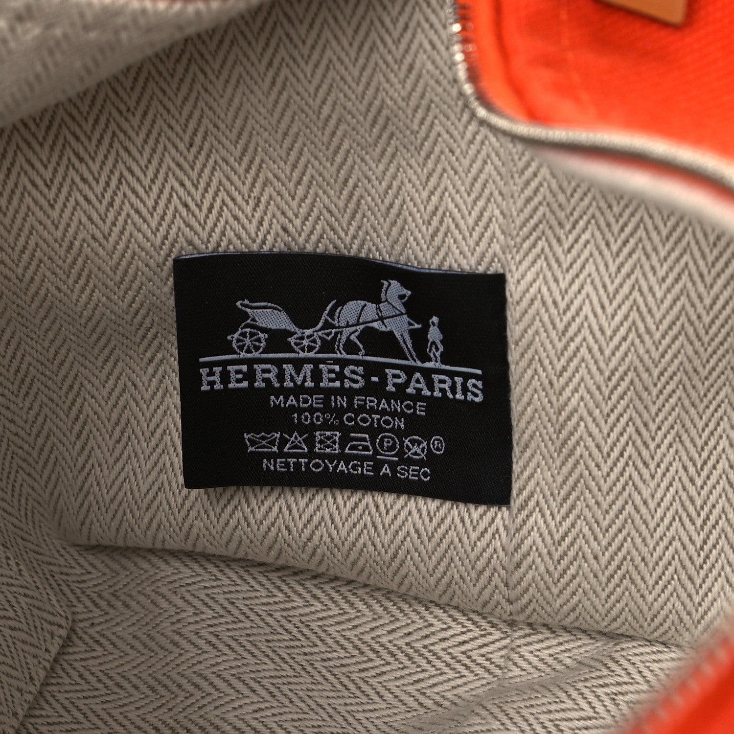 Hermes Canvas Small Bride-A-Brac Pouch Orange Burgundy 6 of 9