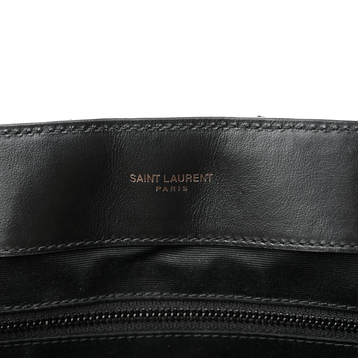 Calfskin Y Quilted Monogram Monochrome Large Loulou Chain Satchel Black