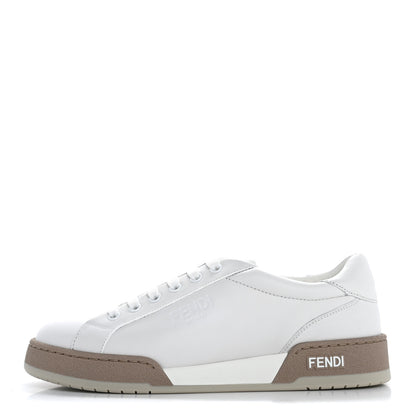 Fendi Calfskin Womens Fendi Match Low Top Sneakers 38 White Beige 1 of 16