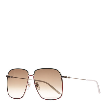 Gucci Rectangular Frame Interlocking G Sunglasses GG0394S Brown 1 of 8