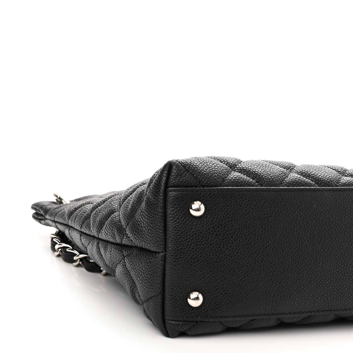 Chanel Caviar Quilted Large CC Shopping Tote Black 8 of 10