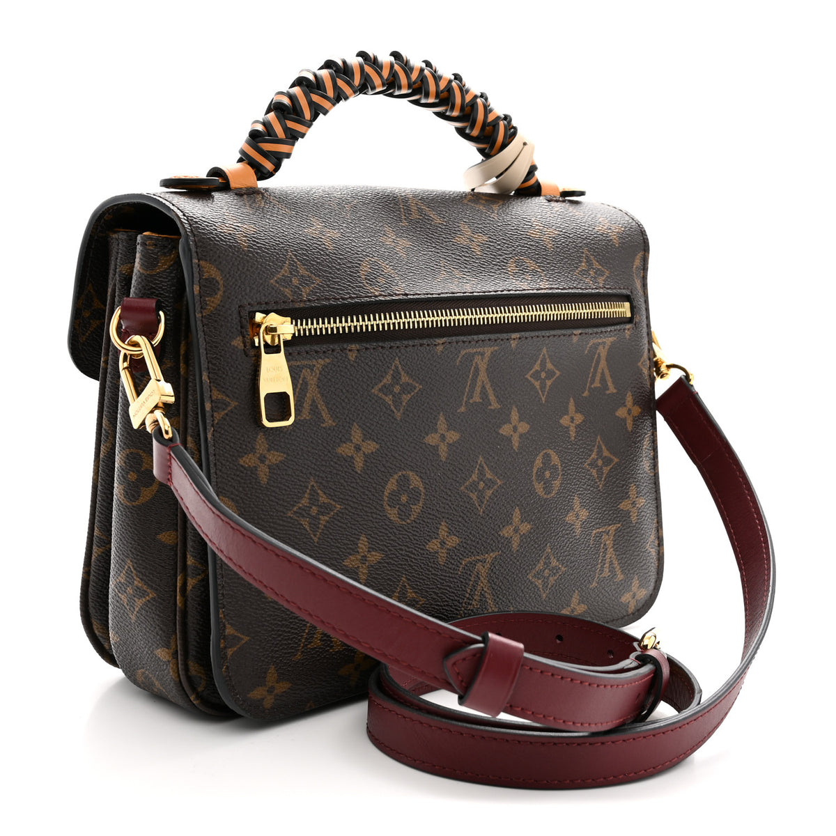 Monogram Braided Pochette Metis Safran