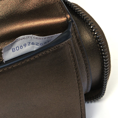 Bottega Veneta Metallic Nappa Intrecciato Zip Around Wallet Dark Copper 6 of 13