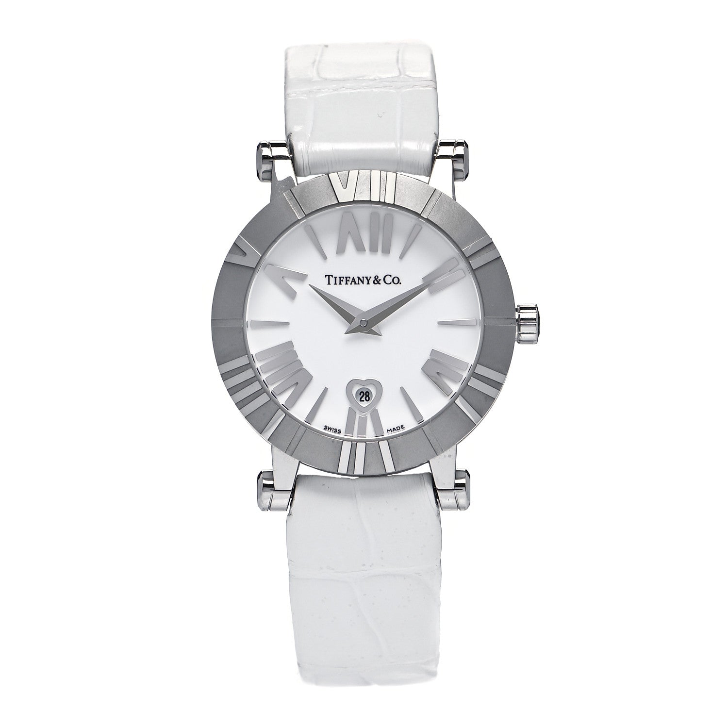 Tiffany Stainless Steel Alligator 30mm Atlas Quartz Watch 1 of 3