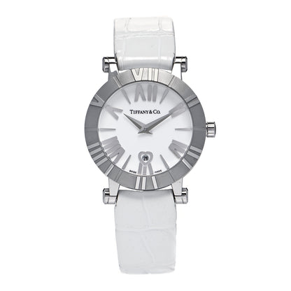 Tiffany Stainless Steel Alligator 30mm Atlas Quartz Watch 1 of 3