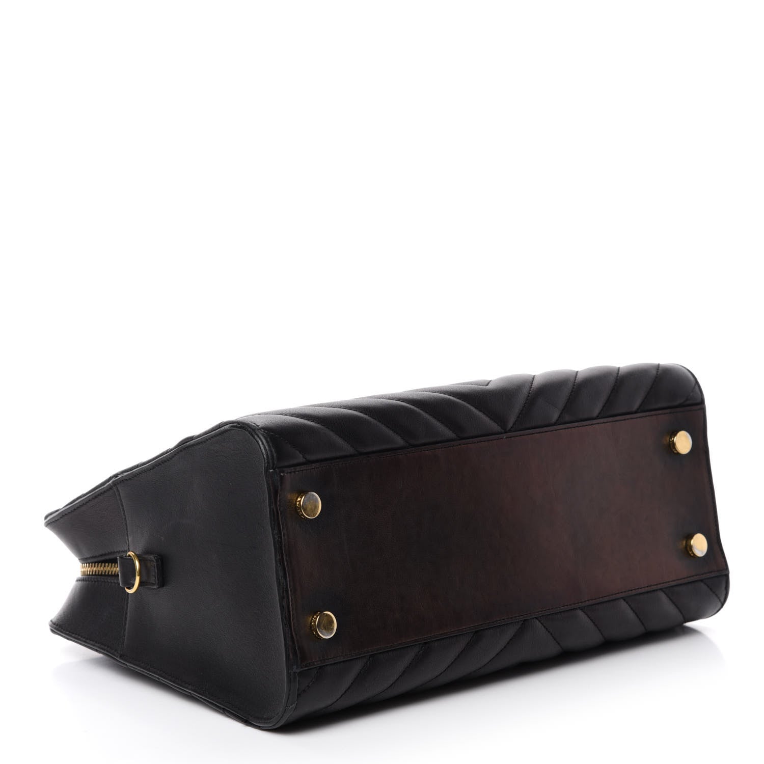 Saint Laurent Calfskin Matelasse Chevron Small Monogram Cabas Black 4 of 14