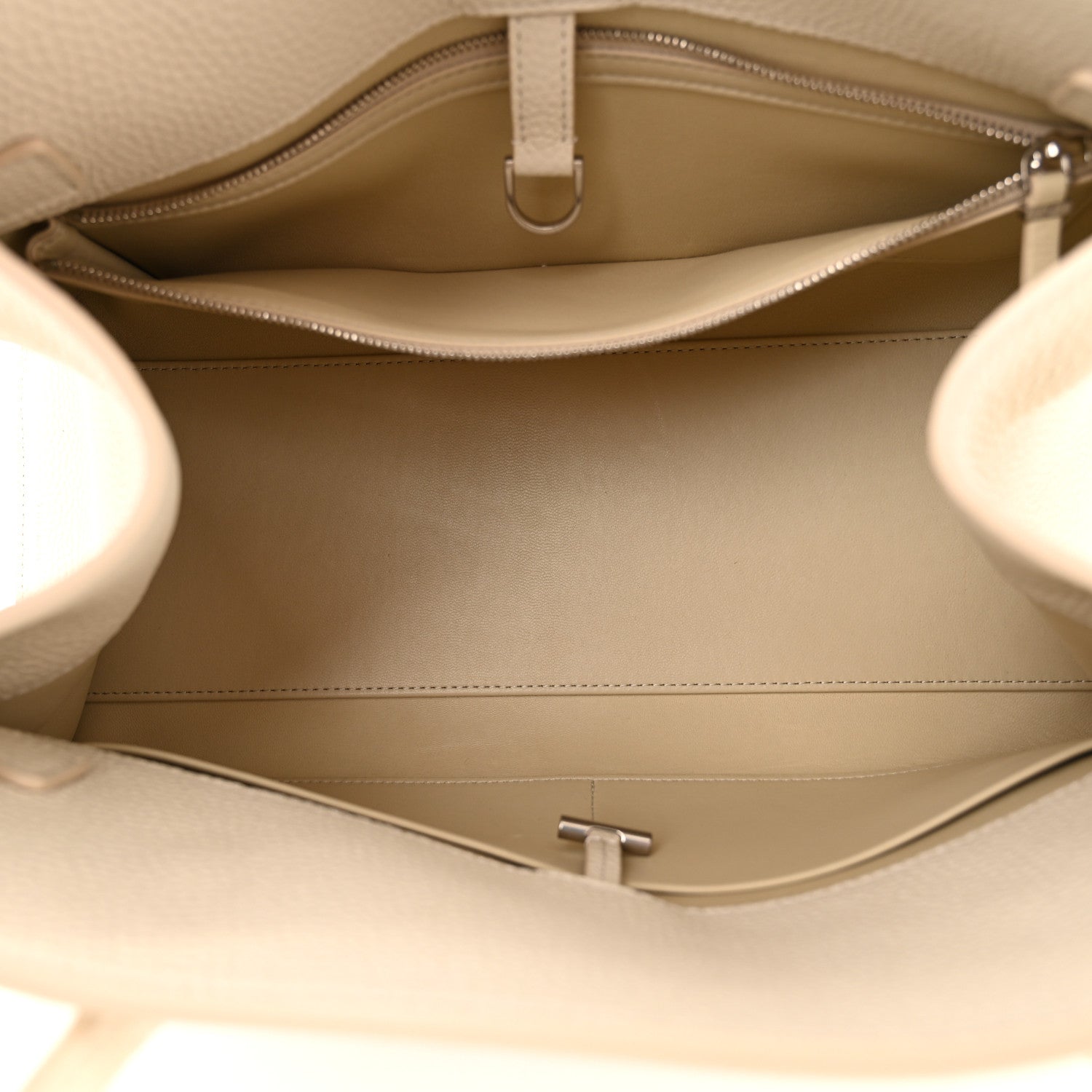 The Row Matte Grained Calfskin Margaux Shoulder 12  White 5 of 9