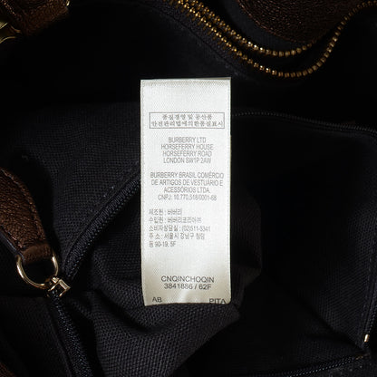 Burberry Haymarket Check Medium Golderton Tote Bronze 9 of 13