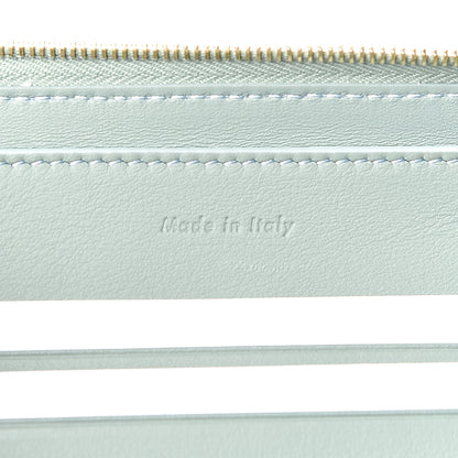 Celine Cloudy Lambskin Solo Zip Pouch Lime 6 of 10