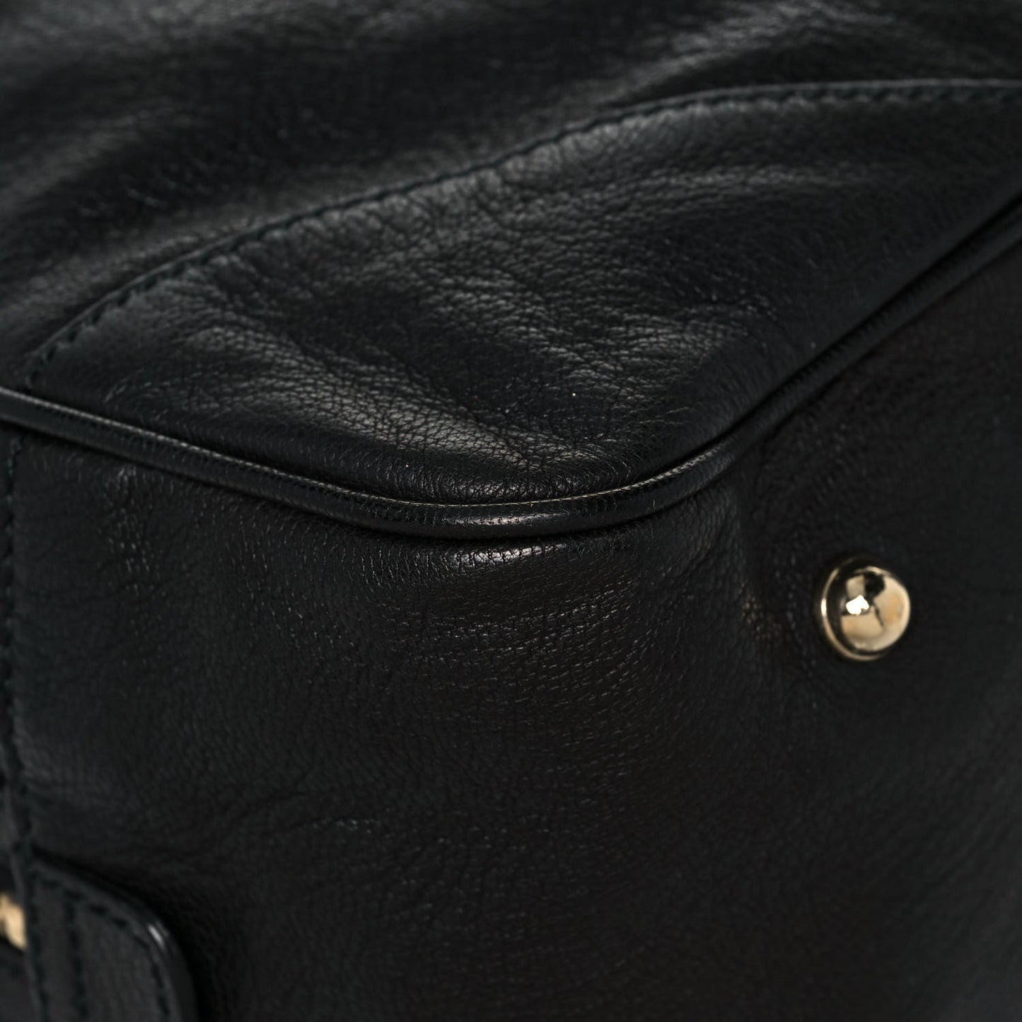 Goatskin Large Capri Bowler Black
