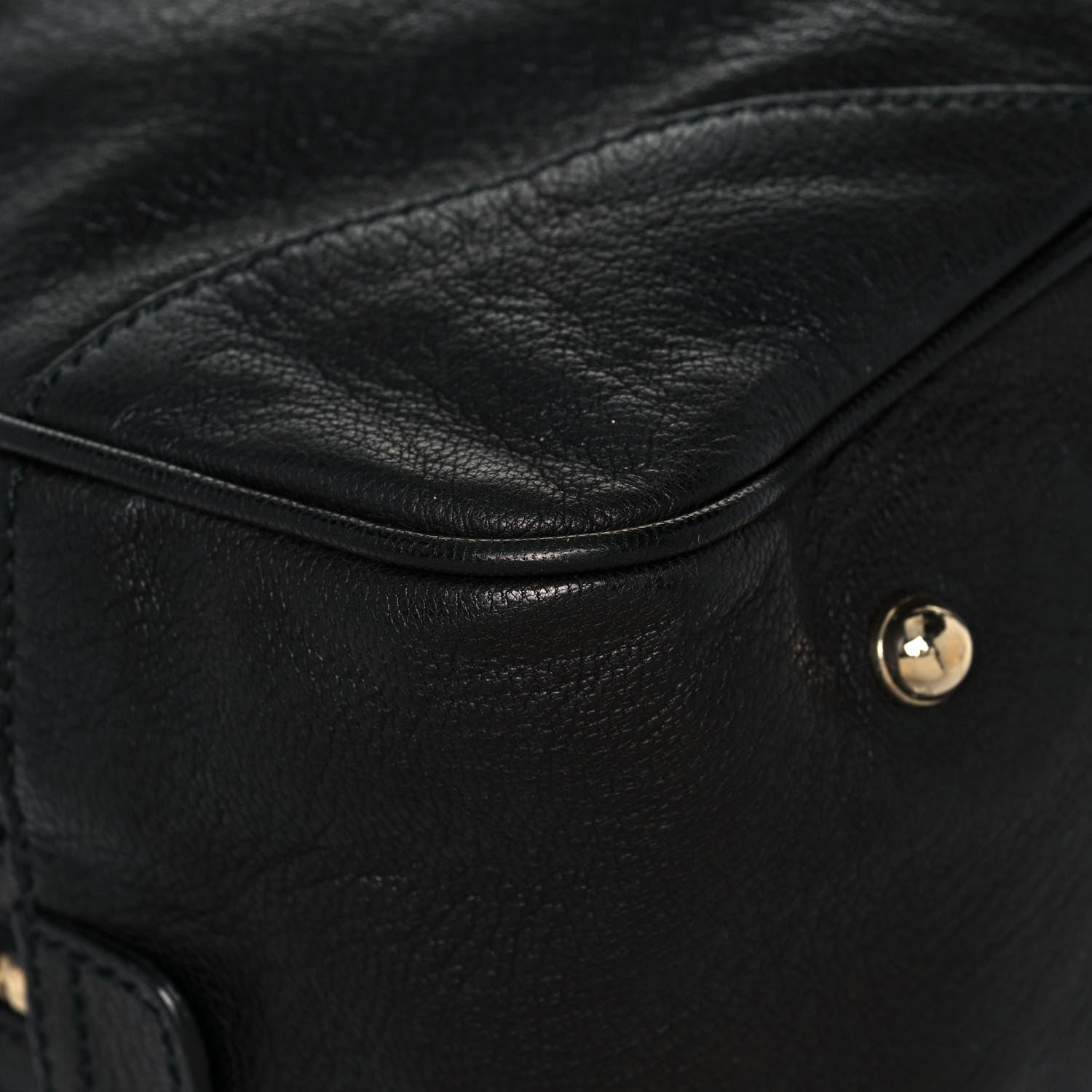 Gucci Goatskin Large Capri Bowler Black 11 of 13