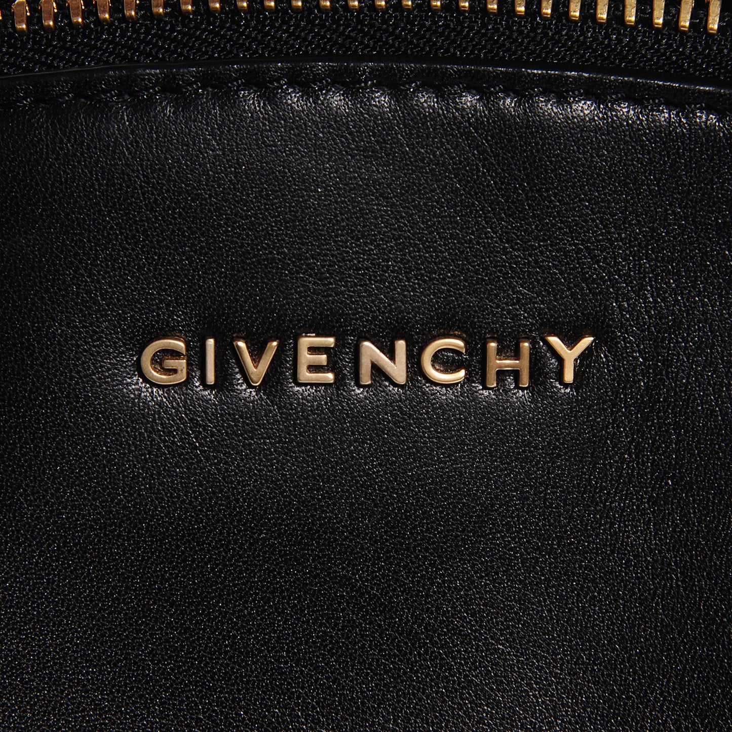 Calfskin Medium Zip Tote Black